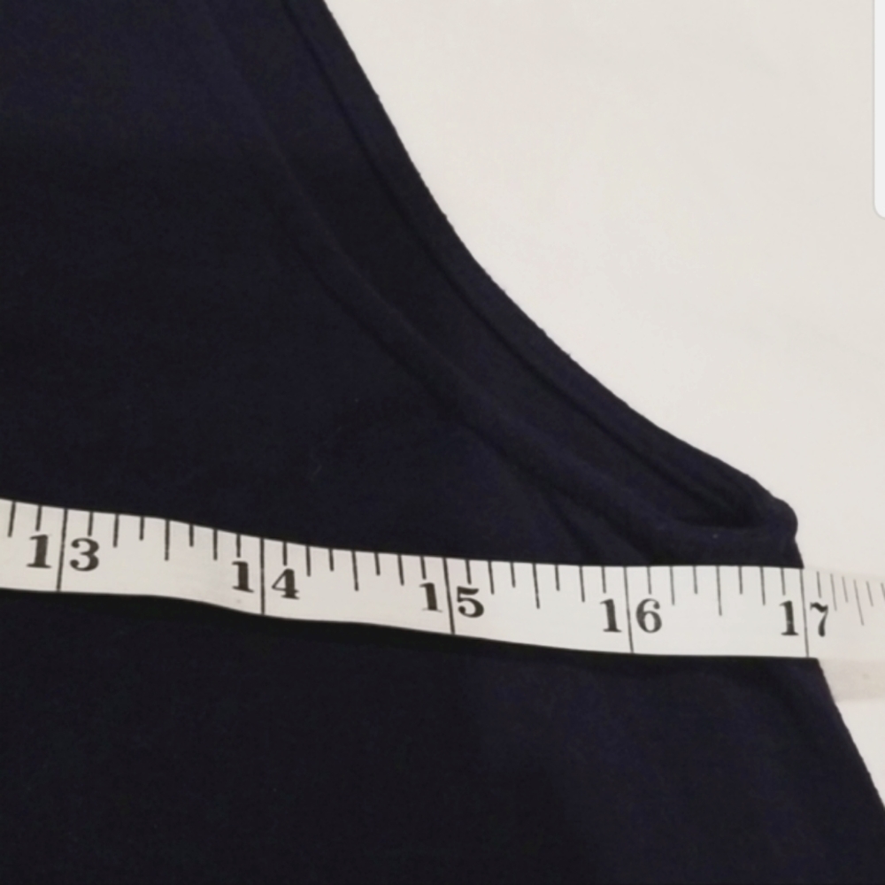 Theory Top Navy Ruffle Haltered Top - Picture 10 of 11